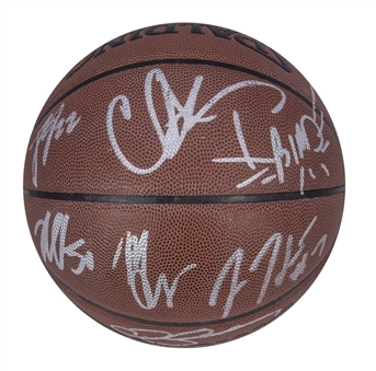 2013-14 Eastern Conference Champion Miami Heat Team Signed Spalding Basketball with 16 Signatures Including LeBron James, Dwyane Wade, & Ray Allen (JSA)